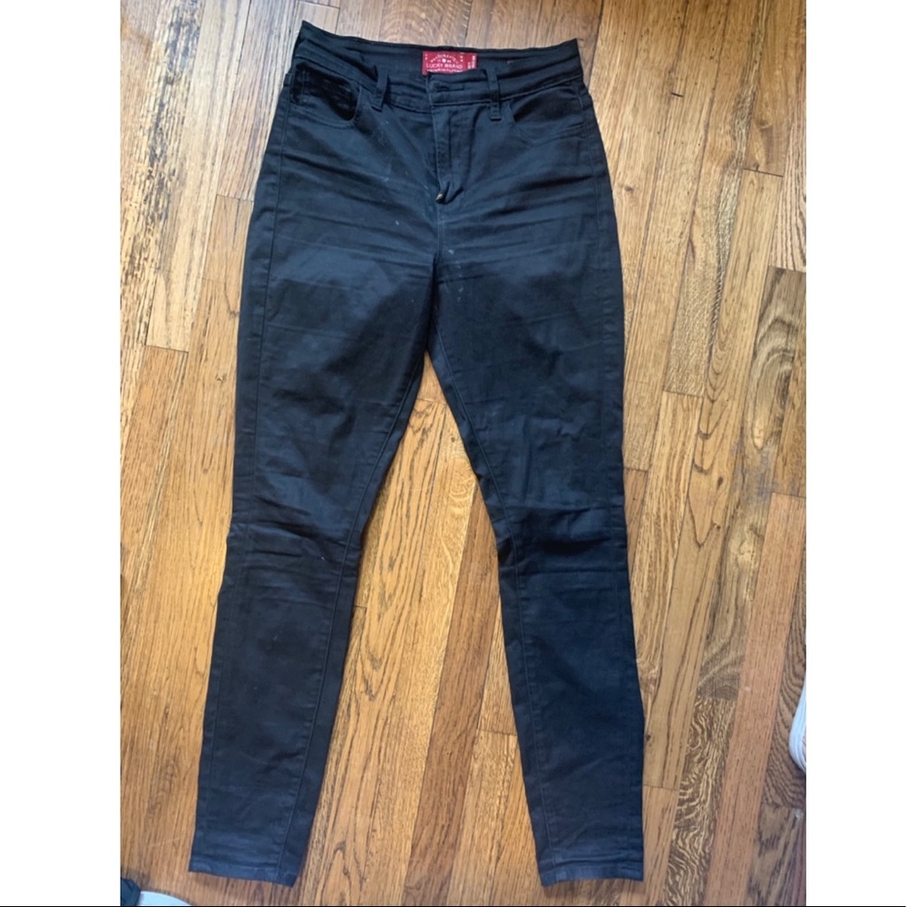 Lucky high waisted black skinny jeans